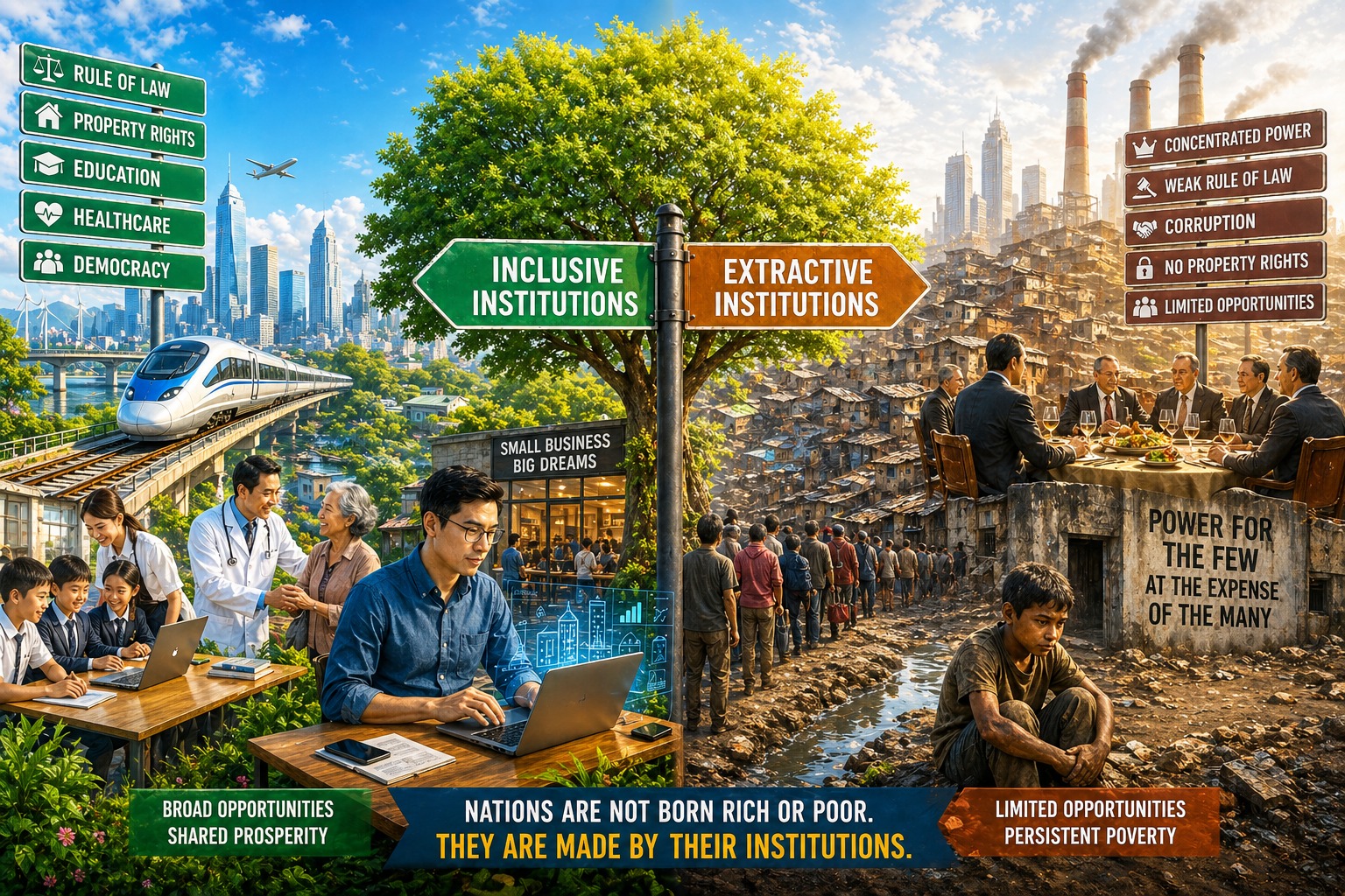 Why Countries Become Rich or Poor